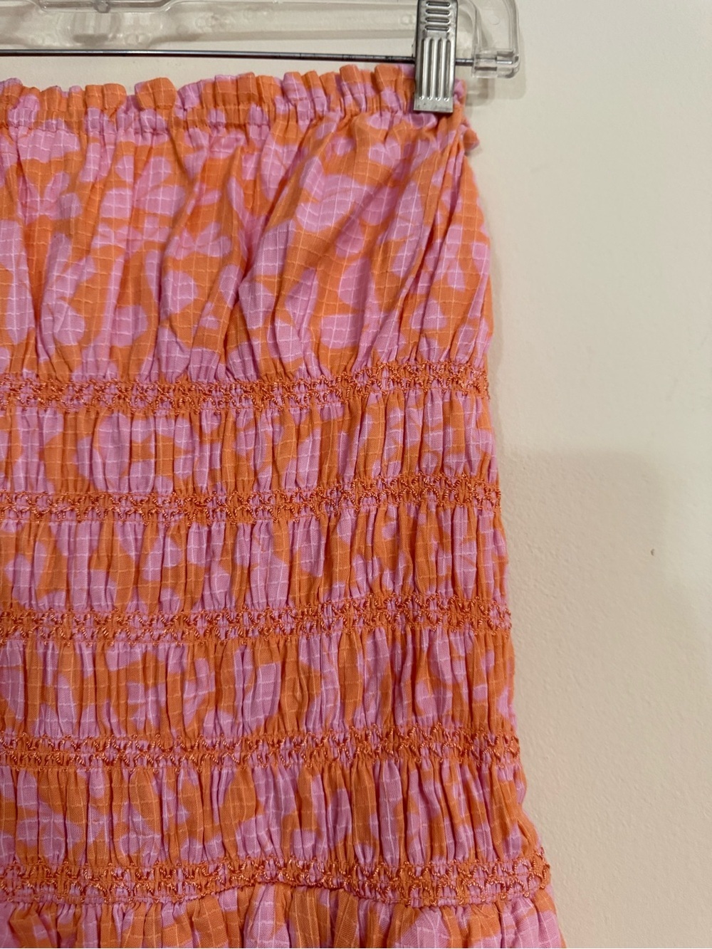 Free People Annalise Bubble Mini Dress Pink And Coral Combo NWOT Small S - Picture 5 of 7